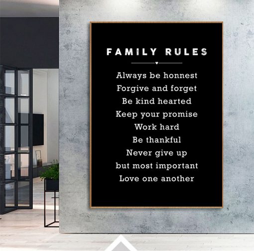 Inspirational Family Quotes canvas picture