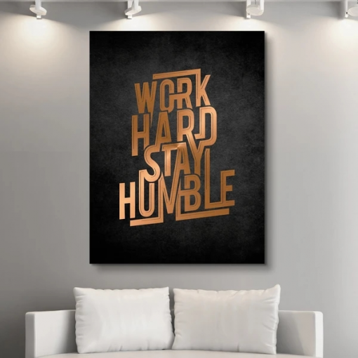 work hard motivational quotes wall decor