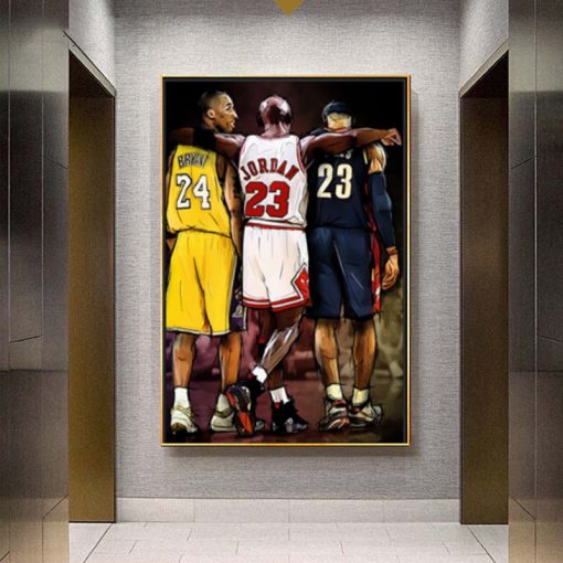 Jordan LeBron Kobe Trio Graffiti