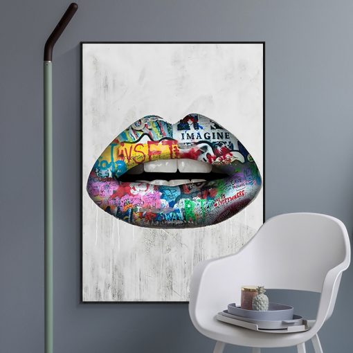 Lips graffiti