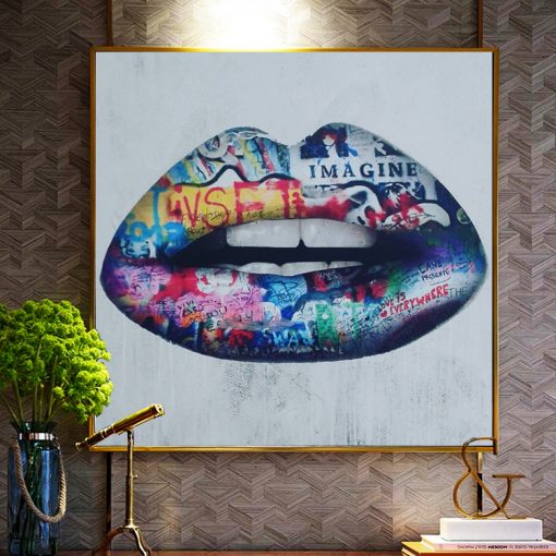 Lips graffiti