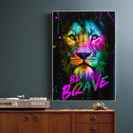 Colorful Brave Lion