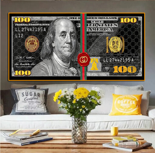 Money Motivation Art Hundred Dollar Bill