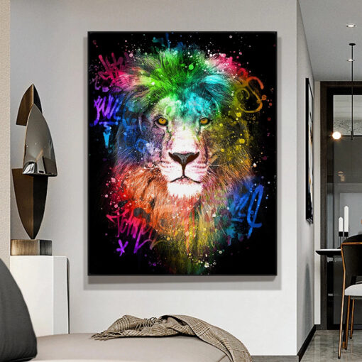 Colourful Rainbow Lion